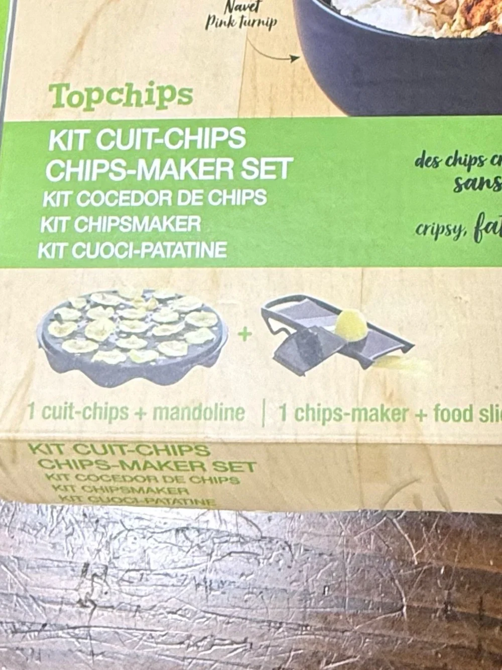 New Mastrad TopChips Maker + Mini Mandoline Slicer Set Black